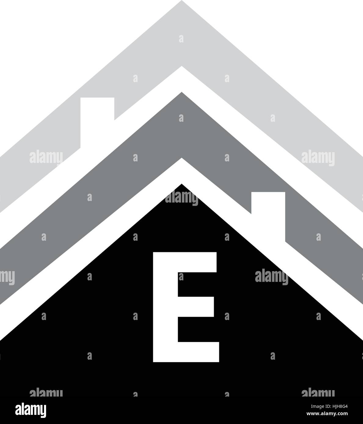 Real Estate e iniziale Illustrazione Vettoriale