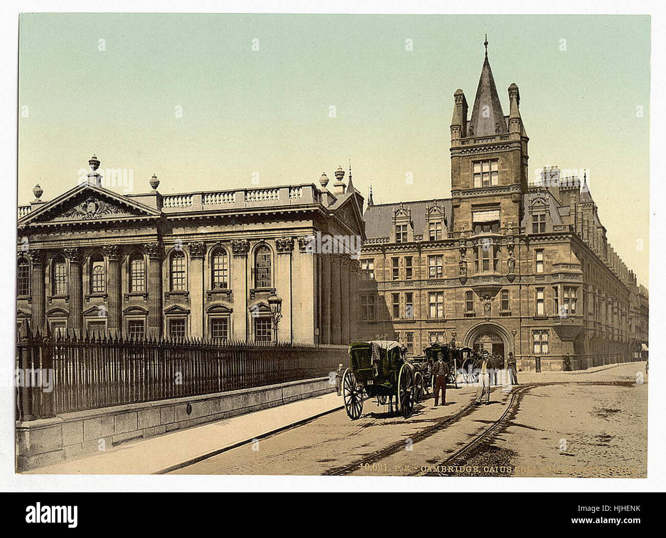 Caius College e Senate House, Cambridge, Inghilterra - Photochrom XIX SECOLO Foto Stock