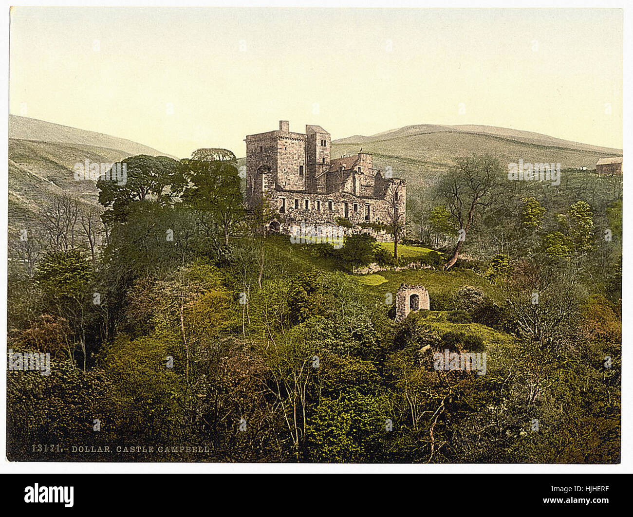 Castle Campbell, Dollaro, Scozia - Photochrom XIX SECOLO Foto Stock