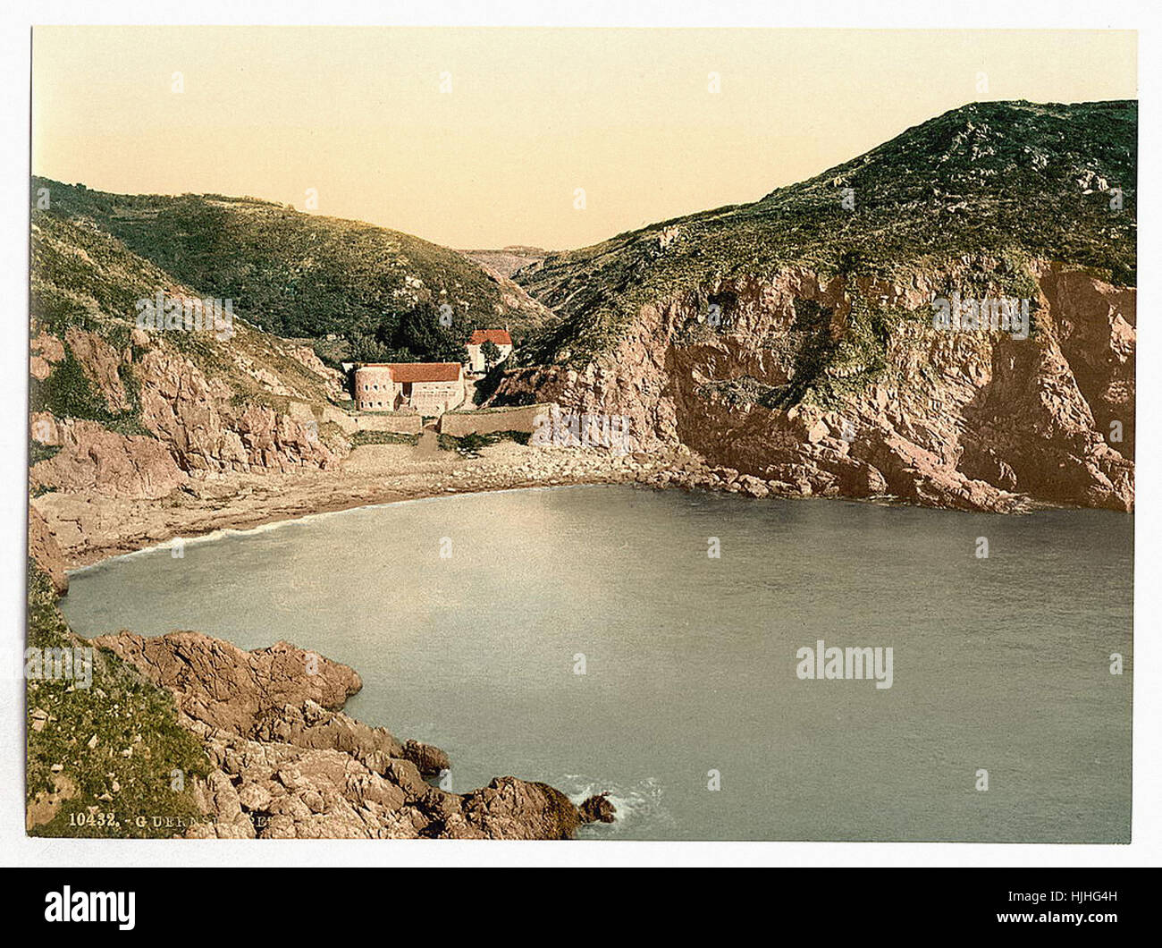 Guernsey, Petit Bot Bay, Isole del Canale - Photochrom XIX SECOLO Foto Stock