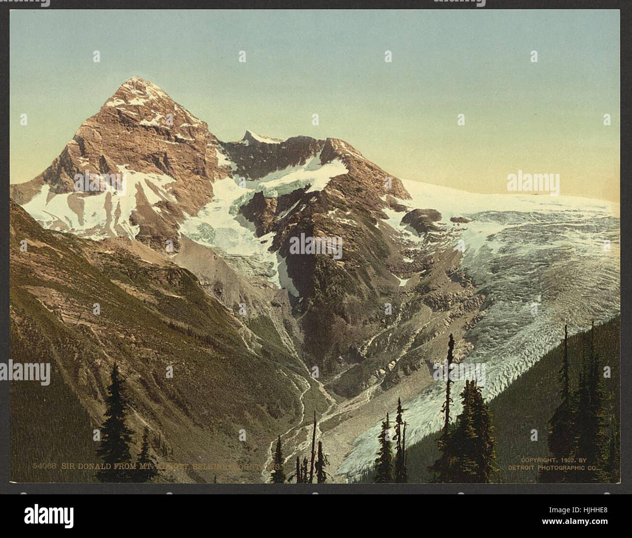 Sir Donald da Mt. Abbott, Selkirk Montagne - Photochrom XIX SECOLO Foto Stock