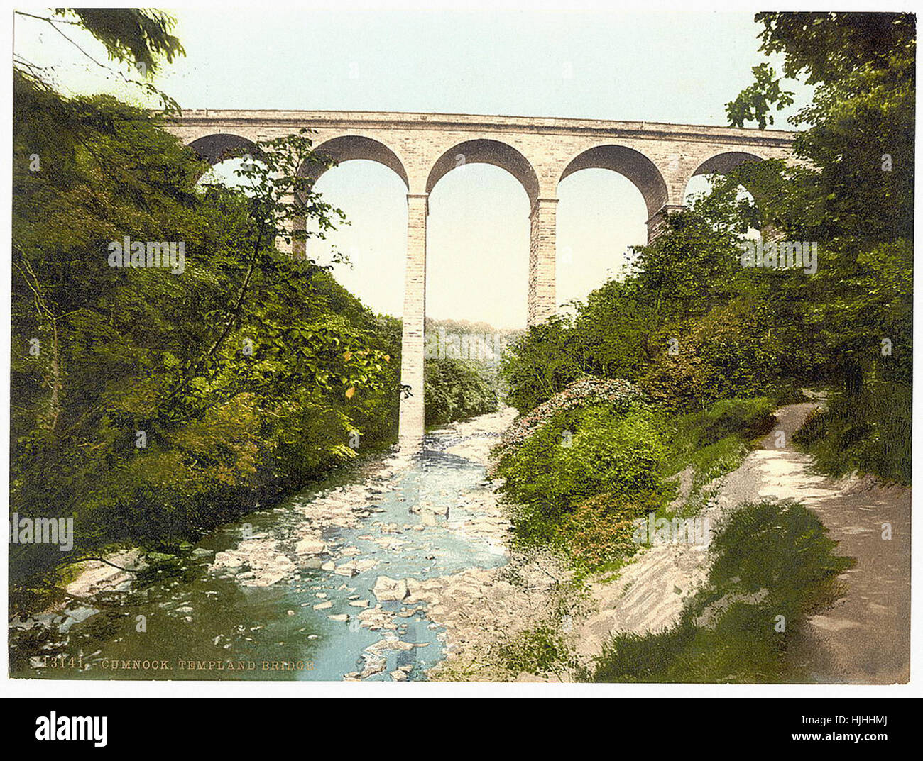 Ponte Templand, Cumnock, Scozia - Photochrom XIX SECOLO Foto Stock