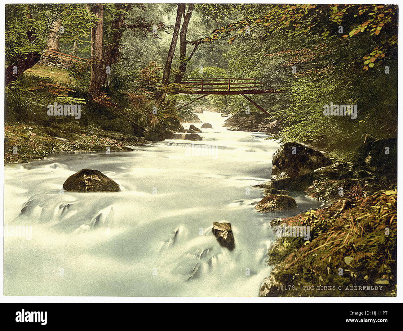 La Birks o' Aberfeldy, Aberfeldy, Scozia - Photochrom XIX SECOLO Foto Stock