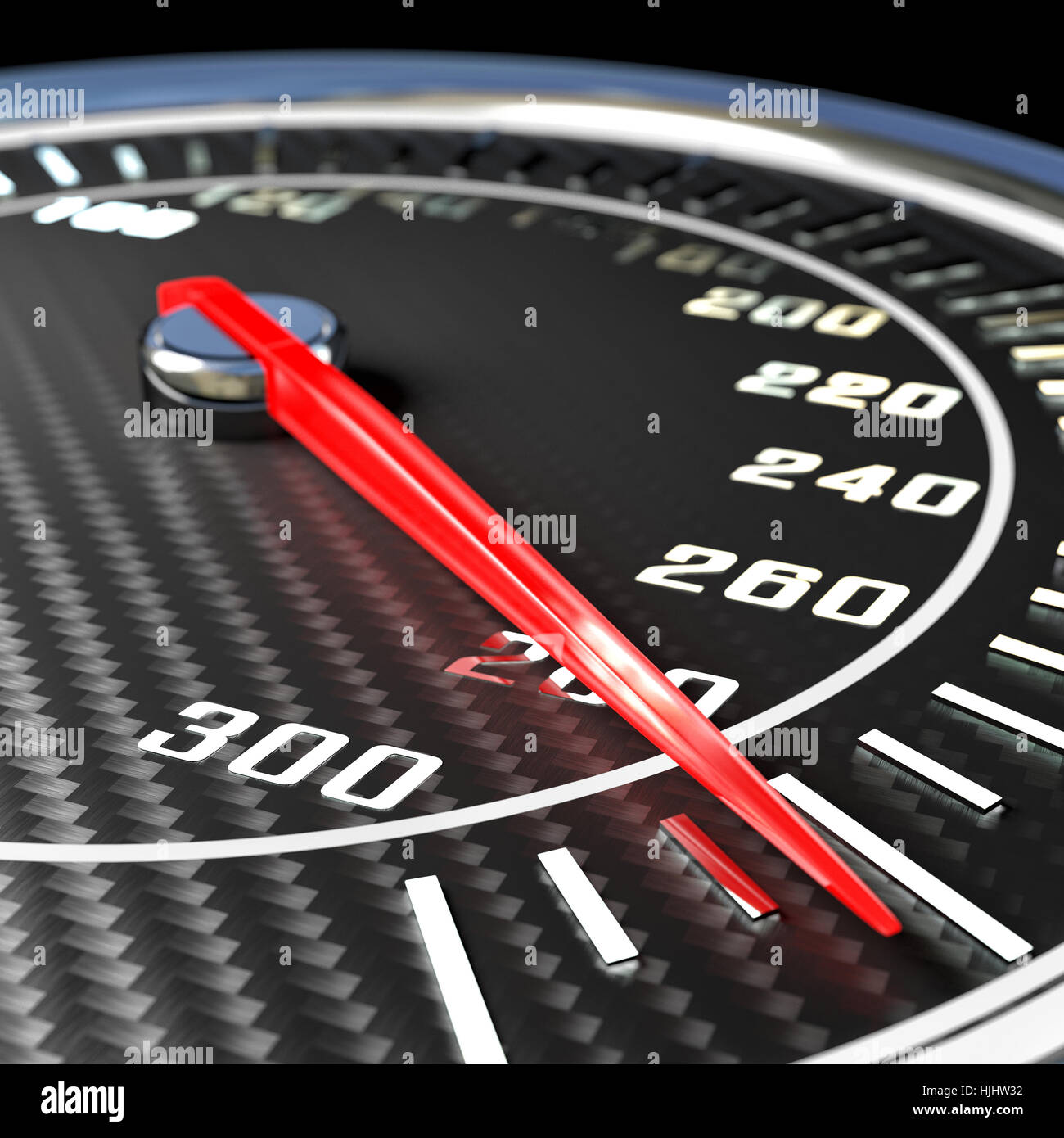 Fibra di carbonio tachimetro immagine di rendering Foto Stock