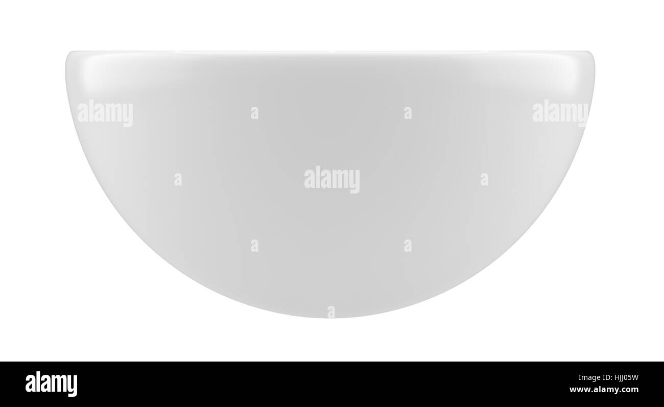 Emisfero vuota. Pubblicità o un punto di vendita al dettaglio vetrina. Isolato su sfondo bianco. 3D illustrazione Foto Stock