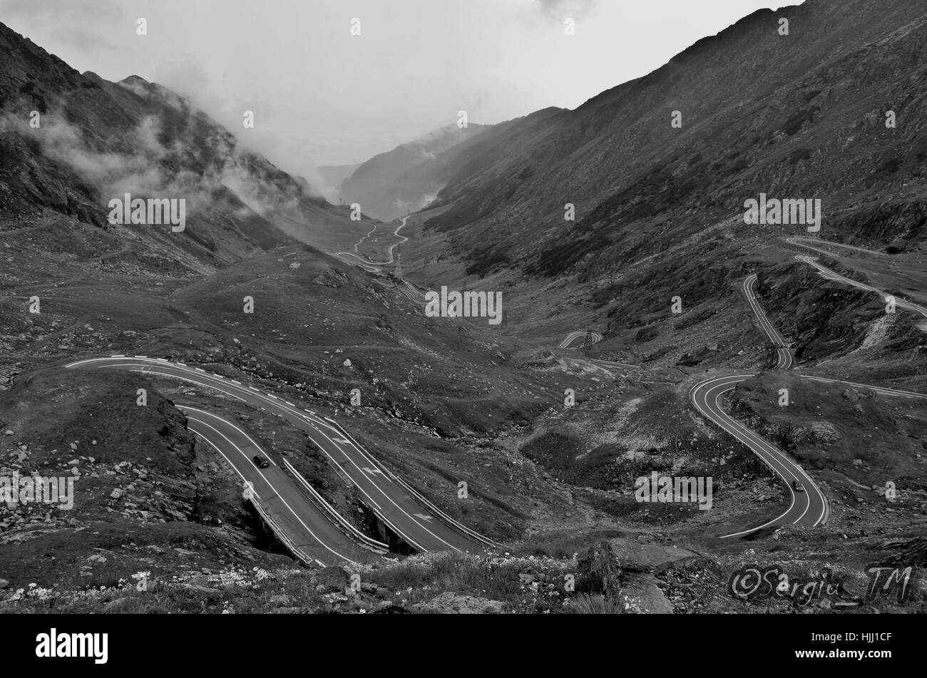 Transfagarasan Road, Romania - una delle più belle strade del mondo Foto Stock