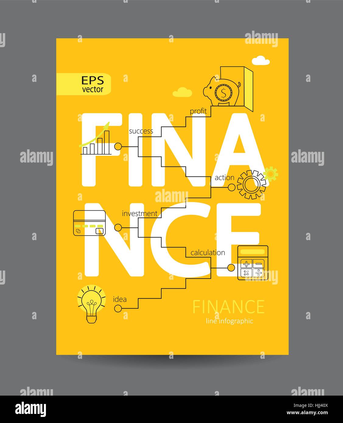 Moderna linea sottile set di icone ed infografico della finanza concetto. Per il web, internet, applicazioni mobili design di interfaccia. Vettore di corsa il concetto del logo per il web. Illustrazione Vettoriale