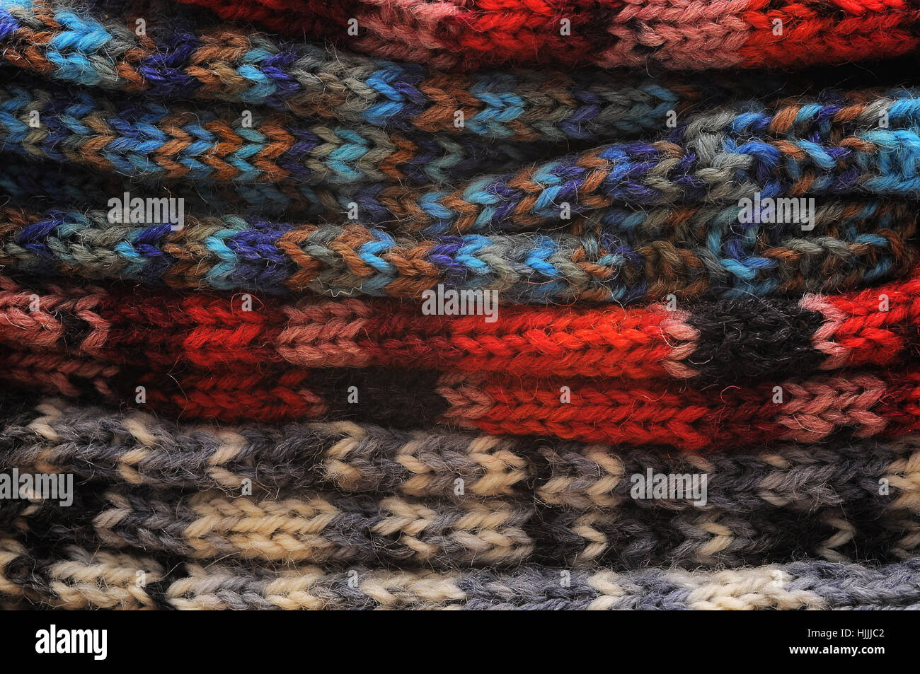 Colorato, colorato, splendida, molteplici, riccamente colorata, lana, Foto Stock