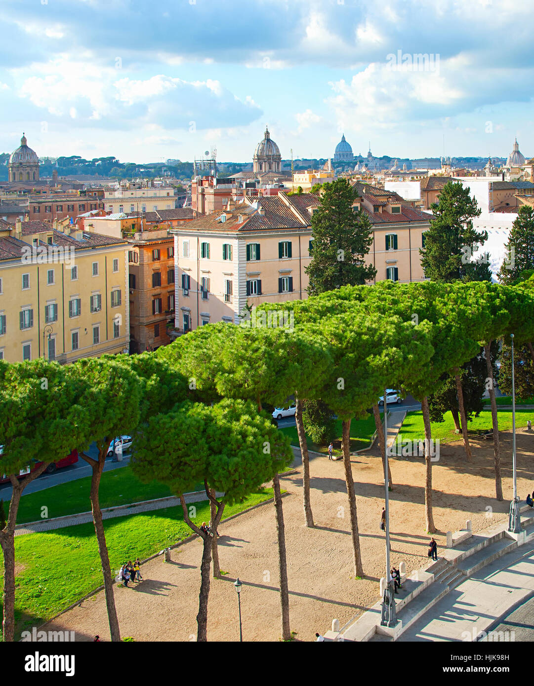 Vista di Roma Centro Storico nella giornata di sole. Italia Foto Stock