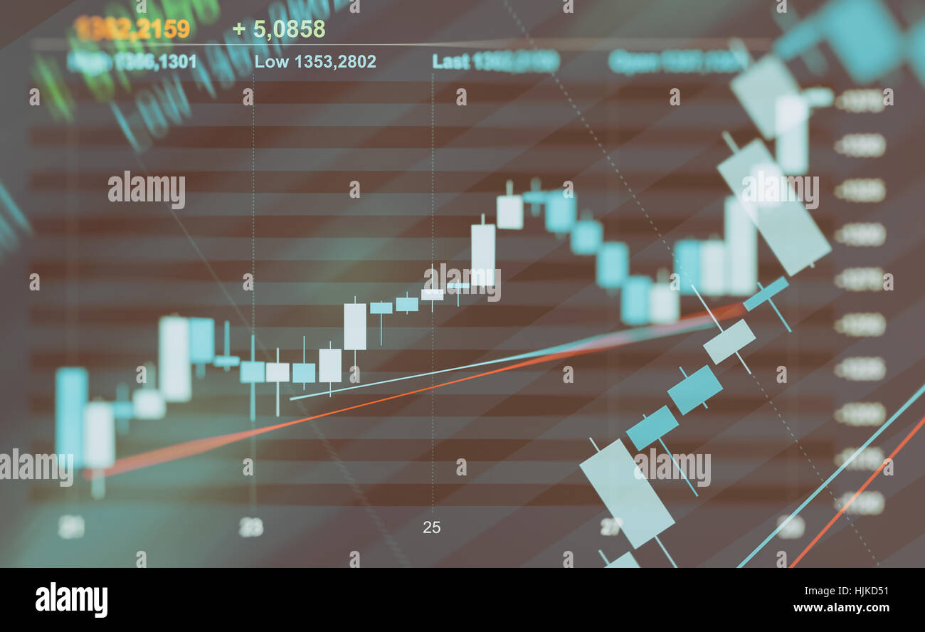 Abstract grafico finanziario dello sfondo. Dati sulla borsa Foto Stock