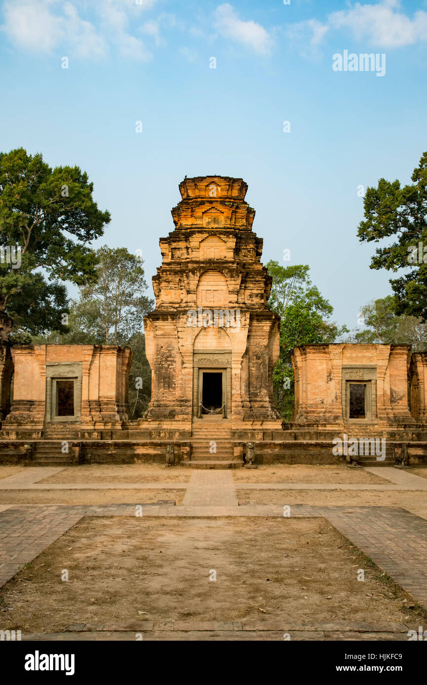Prasat Kravan Temple, Parco Archeologico di Angkor, Siem Reap, Cambogia Foto Stock