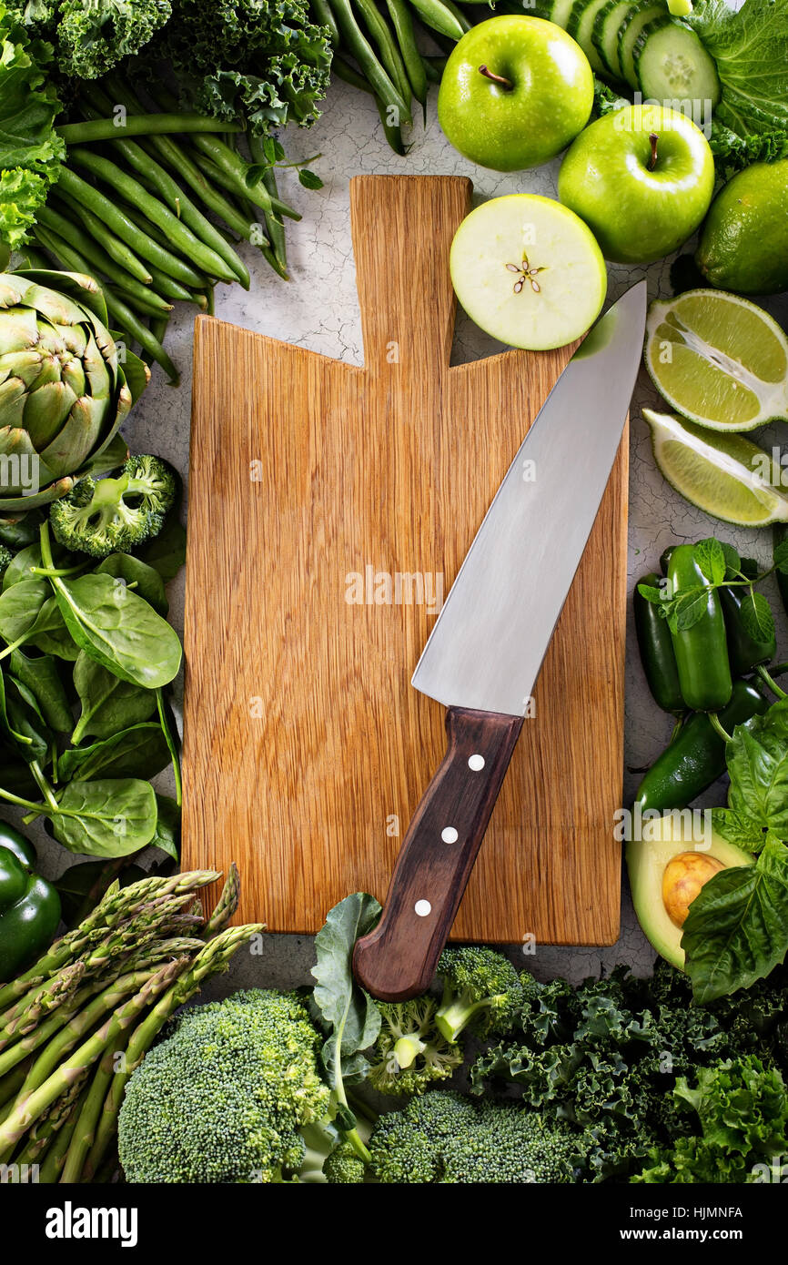 Varietà di verdure e frutta Foto Stock