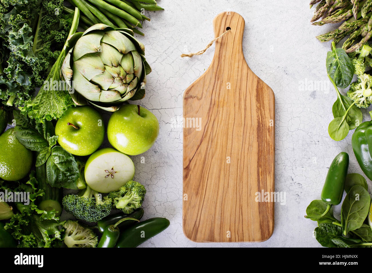 Varietà di verdure e frutta Foto Stock
