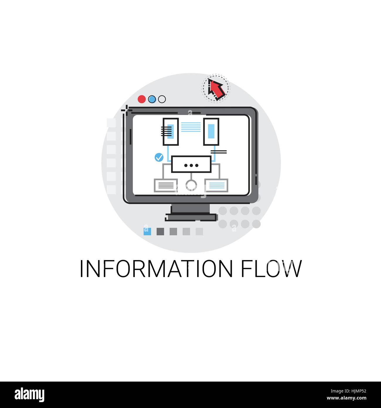 Il flusso di informazioni globali icona dei dati Illustrazione Vettoriale