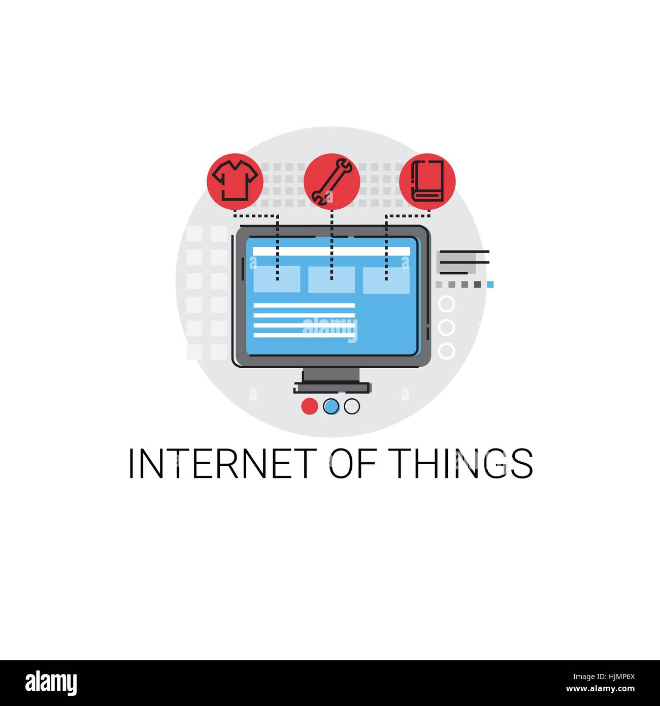 Internet delle cose la tecnologia digitale icona Illustrazione Vettoriale