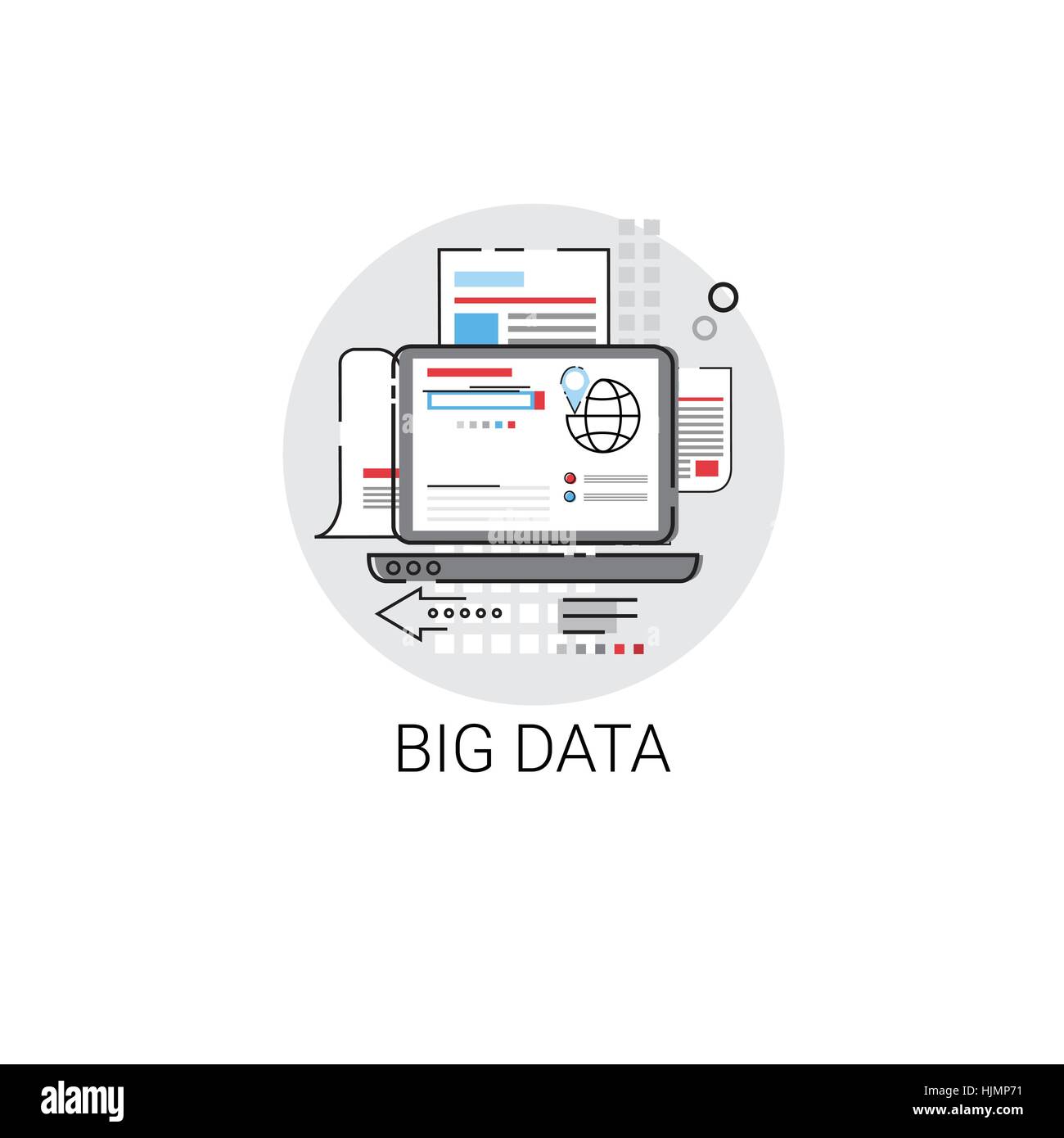 Il flusso di informazioni globali icona dei dati Illustrazione Vettoriale