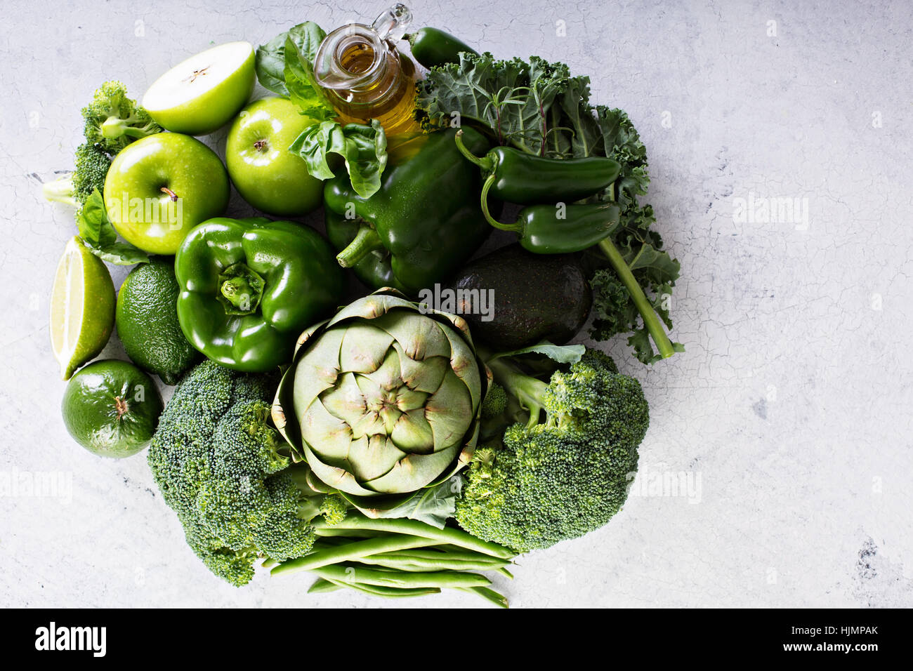 Varietà di verdure e frutta Foto Stock