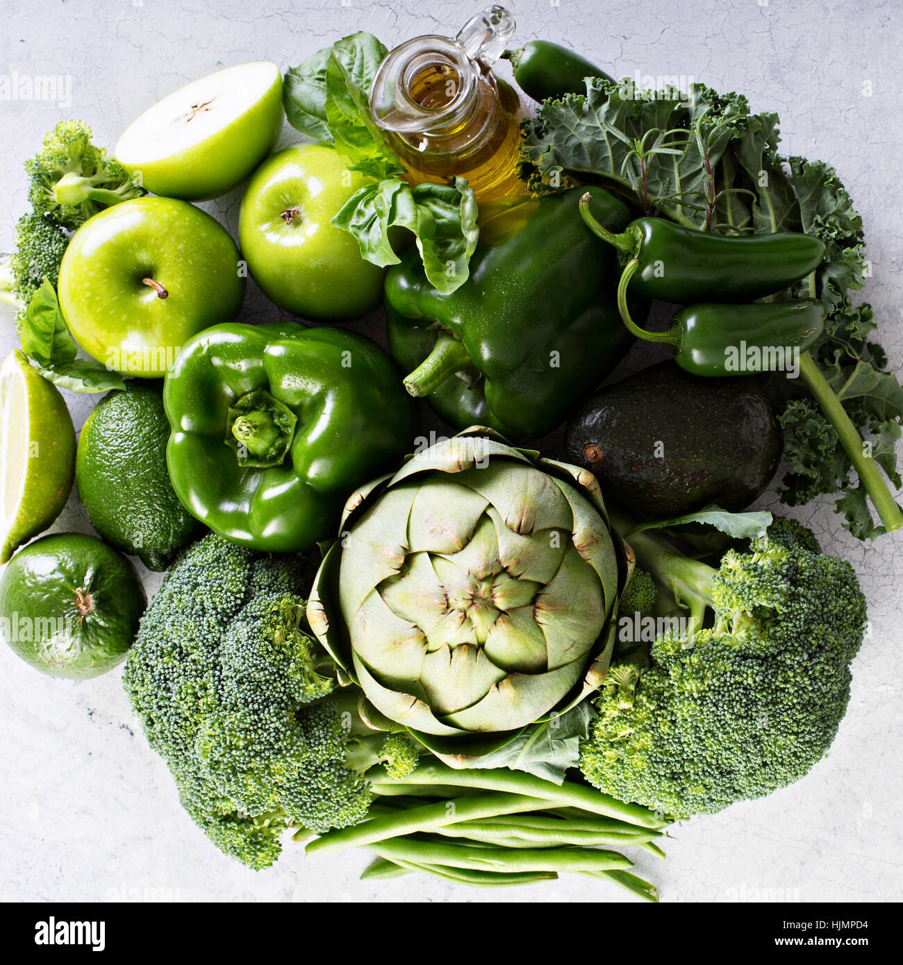 Varietà di verdure e frutta Foto Stock