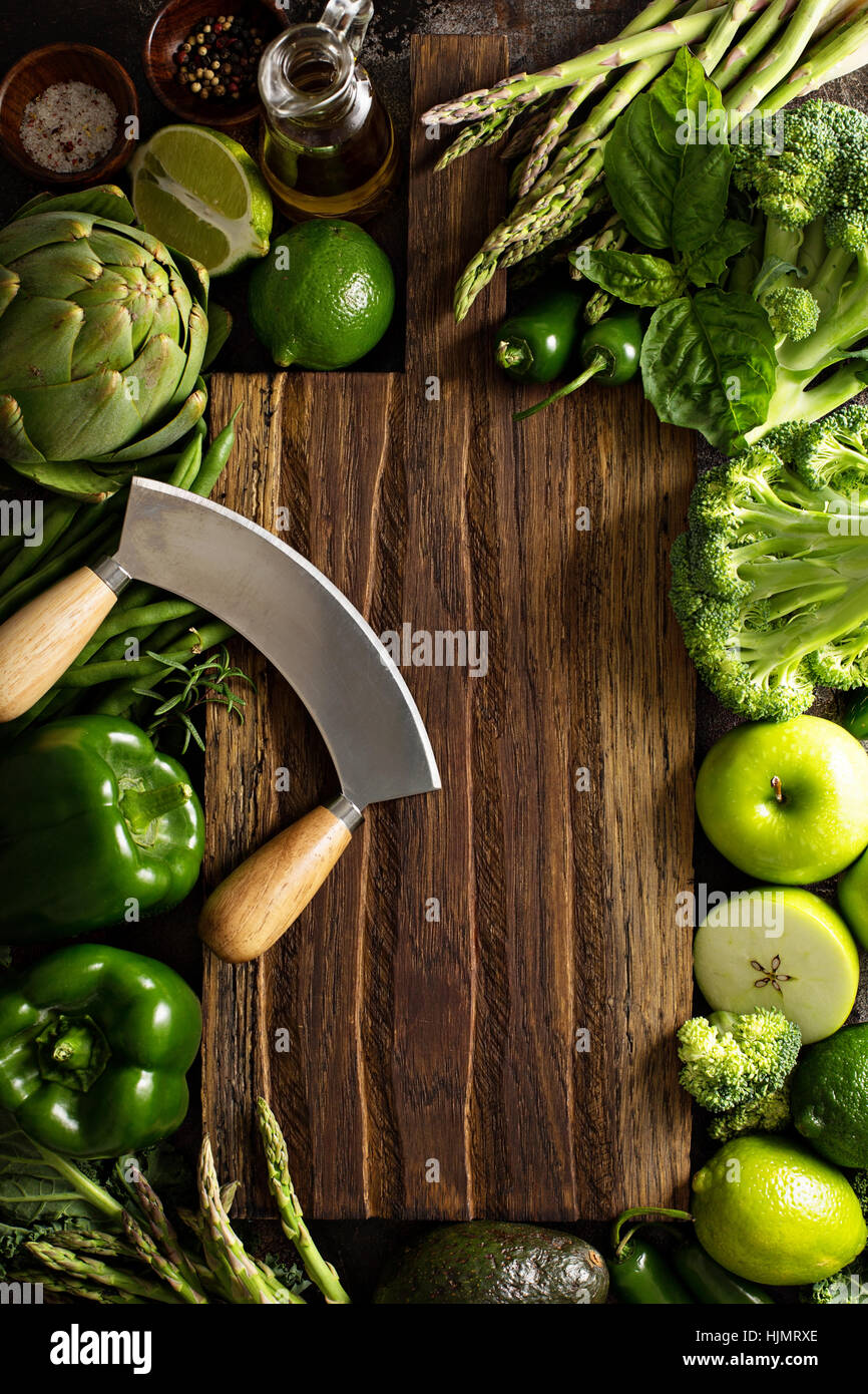 Varietà di verdure e frutta Foto Stock