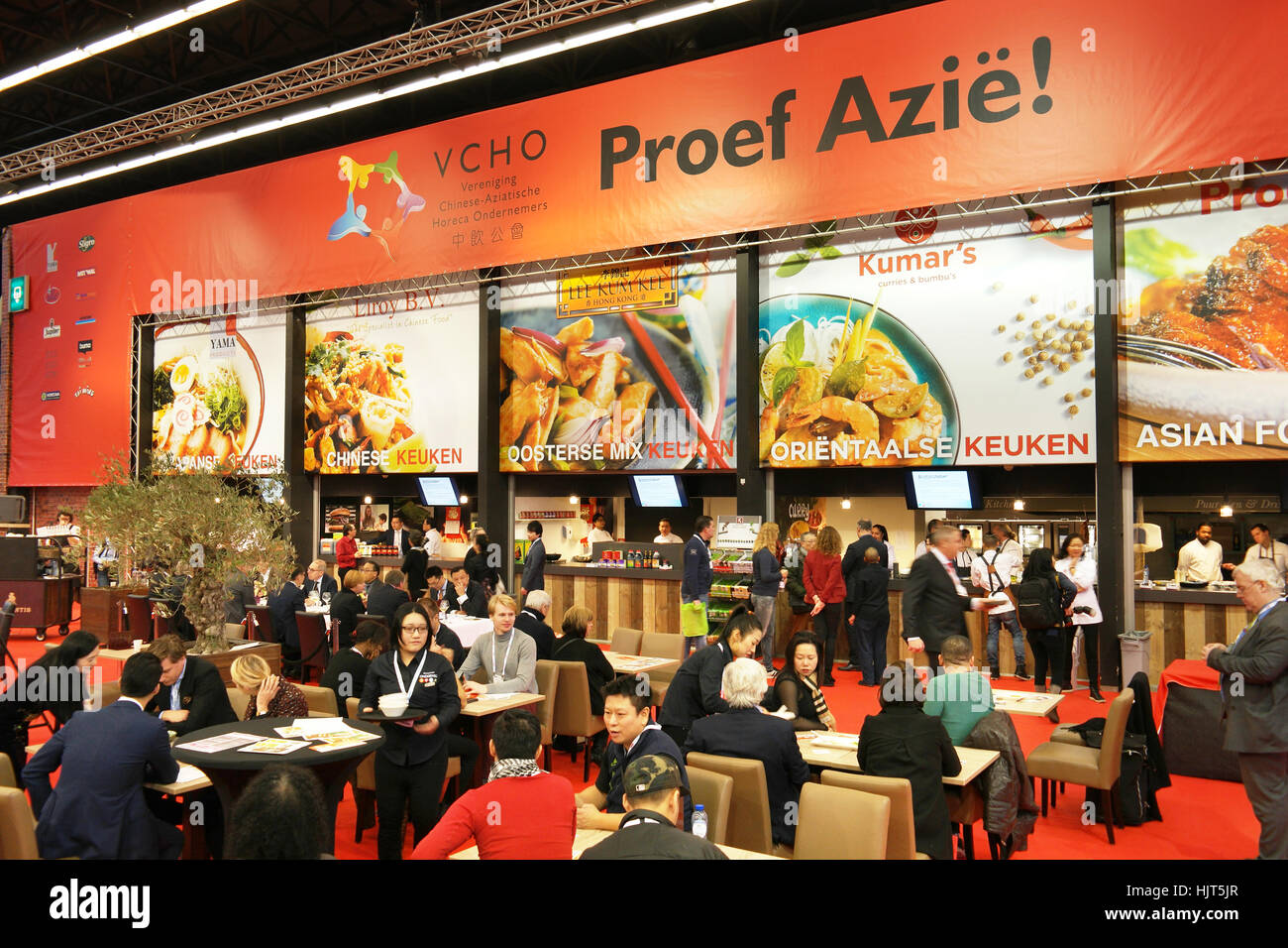 L'Asia reparto alimentare su Amsterdam Horecava annuale ospitalità fiera. Foto Stock