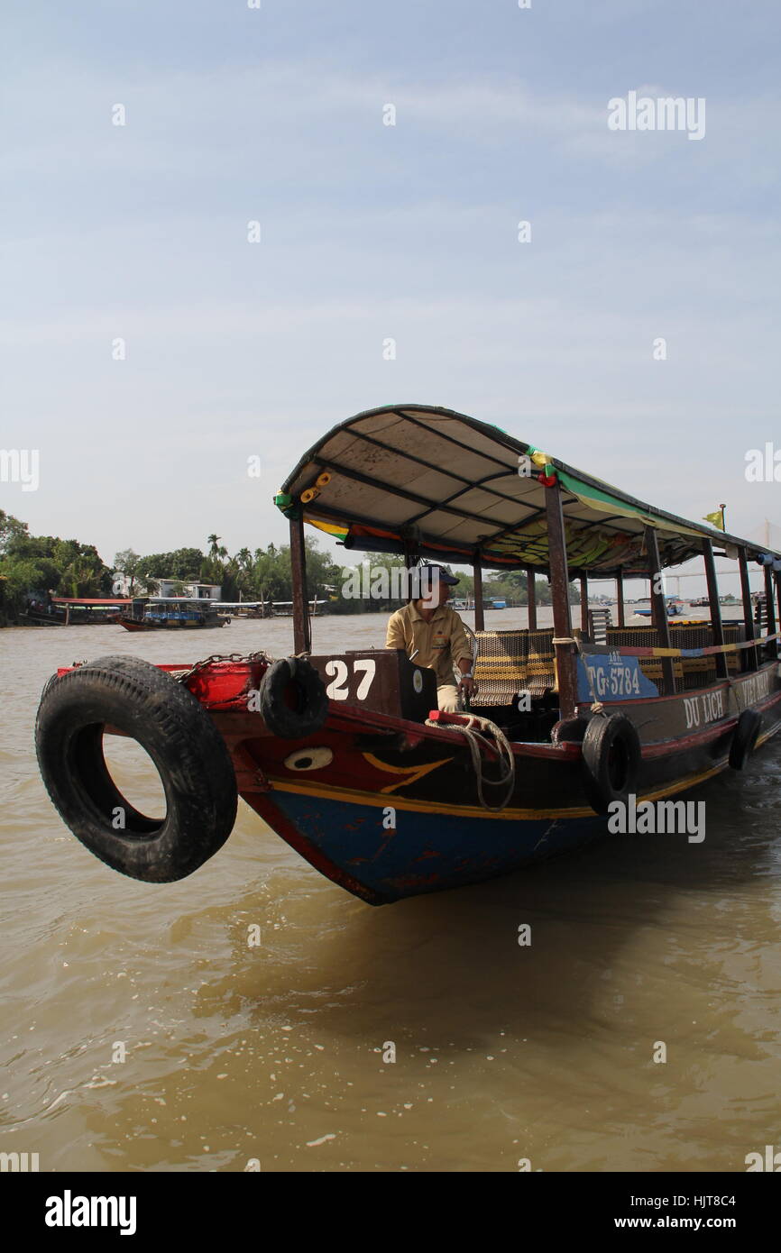 Cambogia villaggio galleggiante Foto Stock