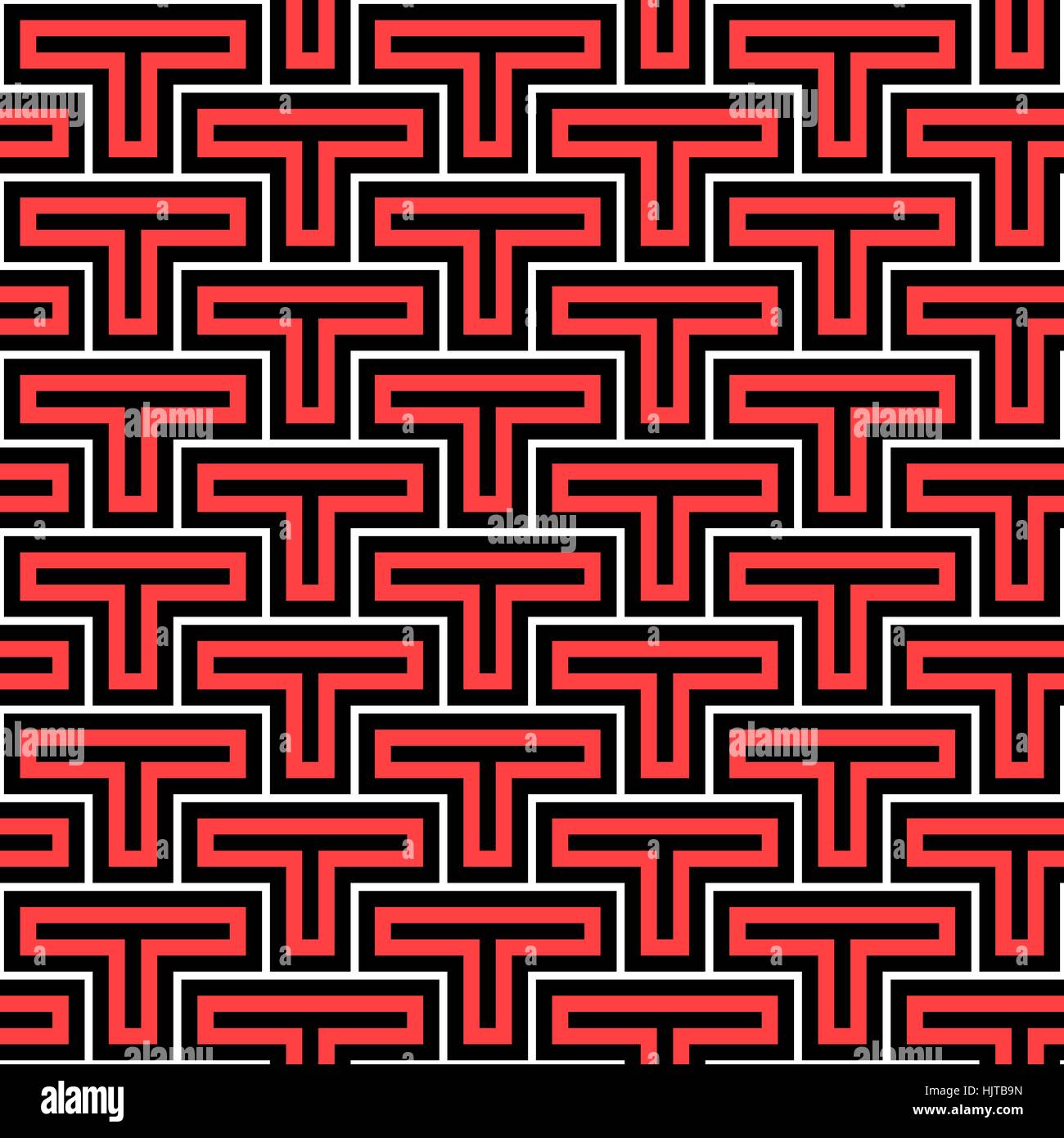 Breve lettera T del modello - seamless modificabile vettore di ripetizione di sfondo Illustrazione Vettoriale