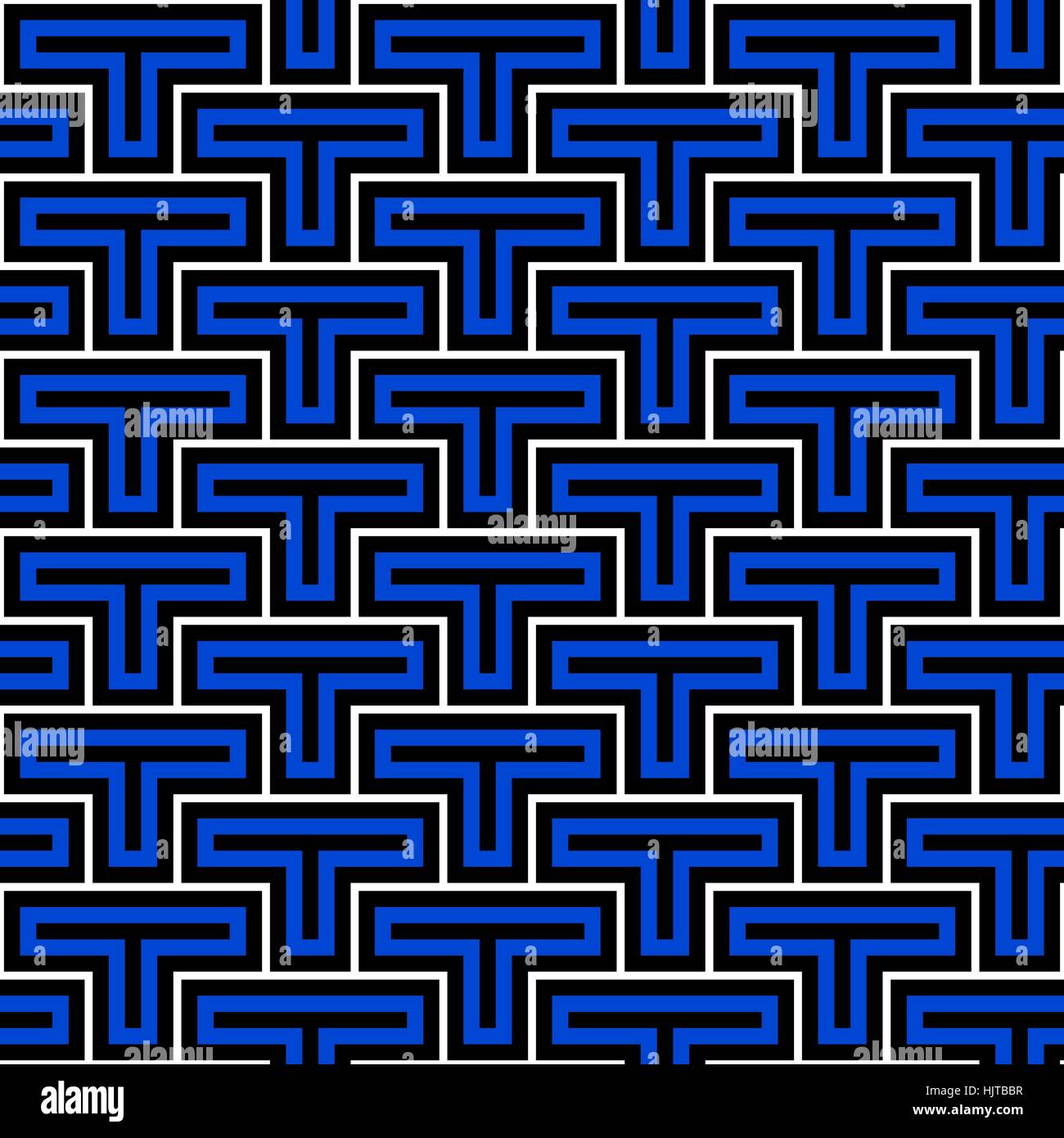 Breve lettera T del modello - seamless modificabile vettore di ripetizione di sfondo Illustrazione Vettoriale