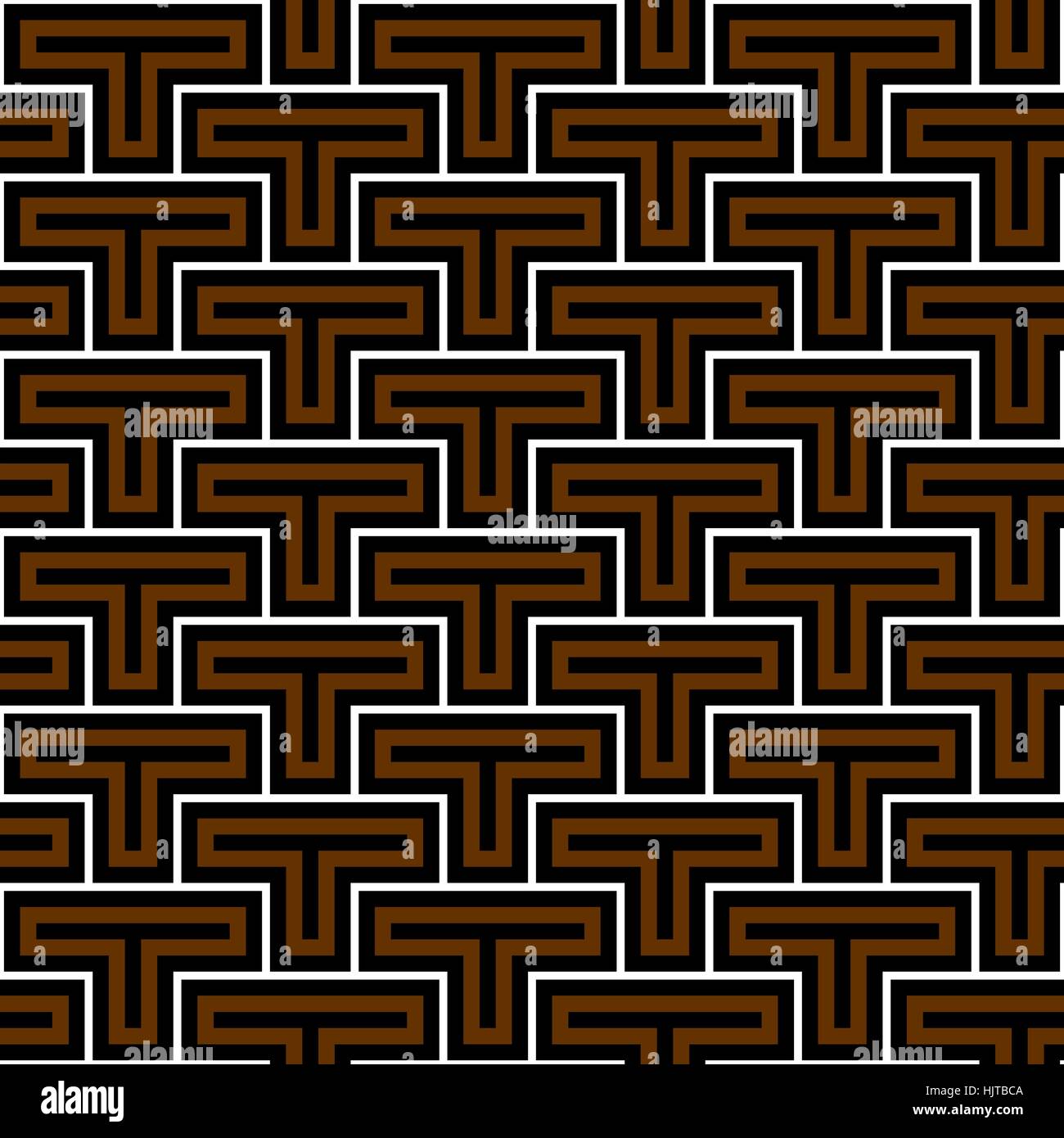 Breve lettera T del modello - seamless modificabile vettore di ripetizione di sfondo Illustrazione Vettoriale