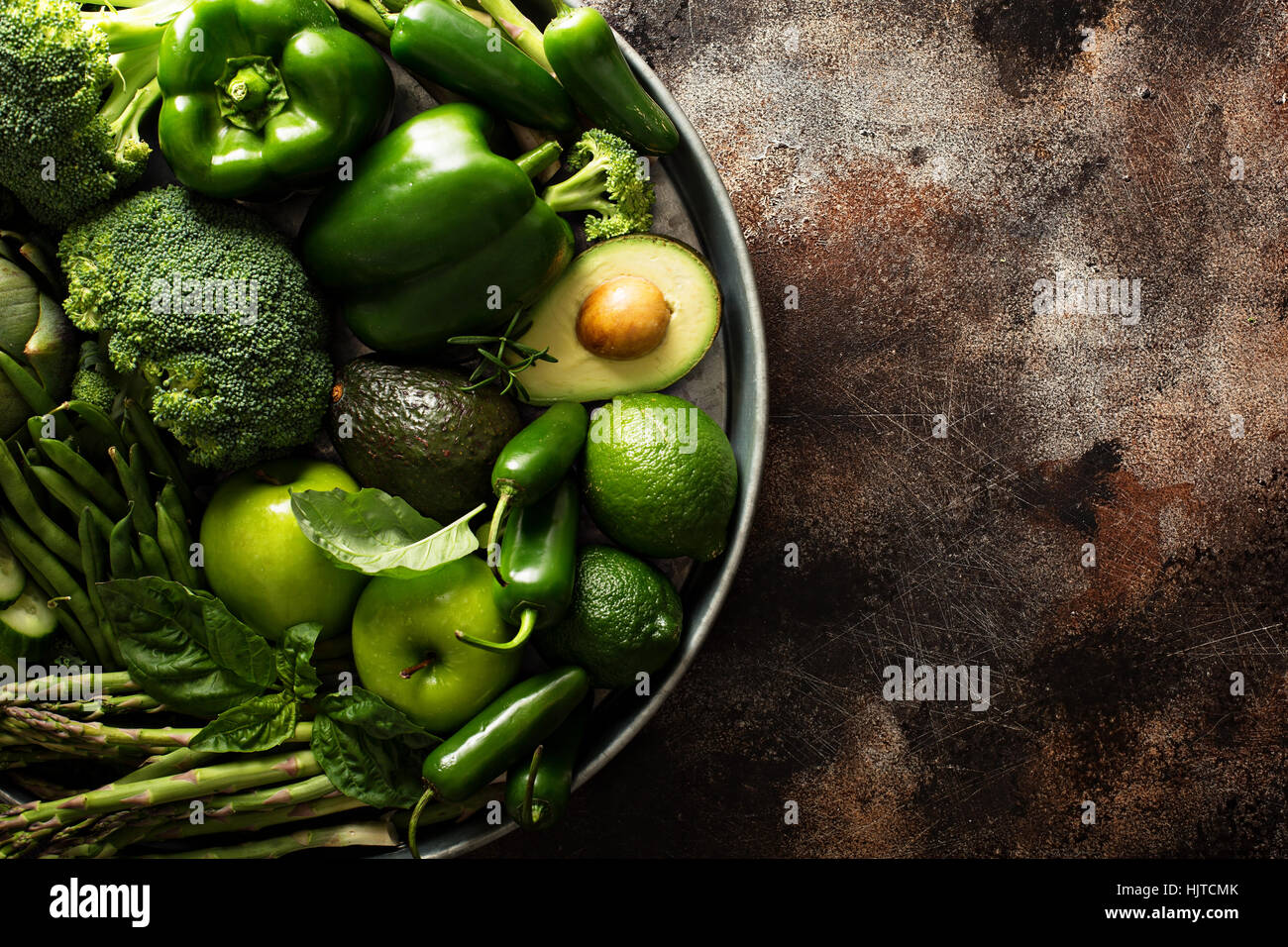 Varietà di verdure e frutta Foto Stock