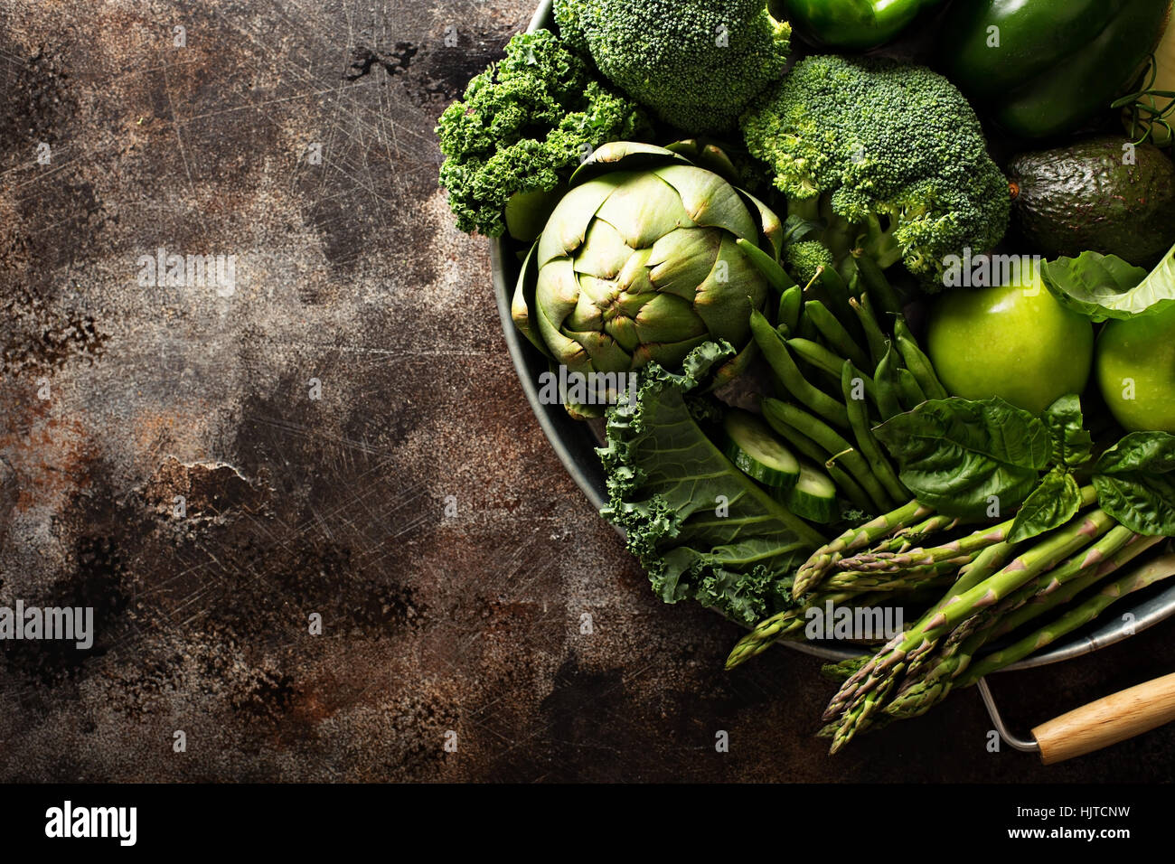 Varietà di verdure e frutta Foto Stock