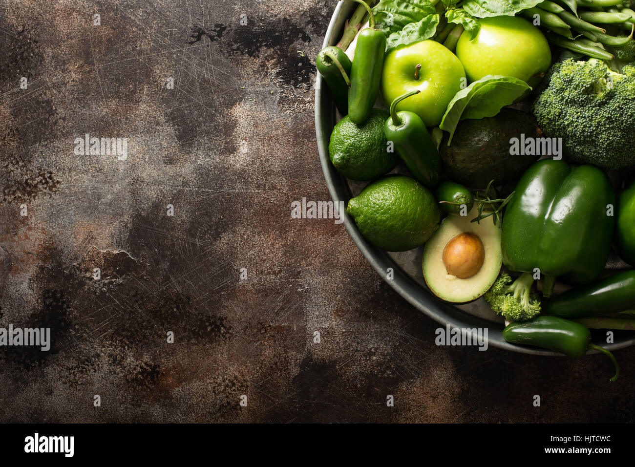 Varietà di verdure e frutta Foto Stock