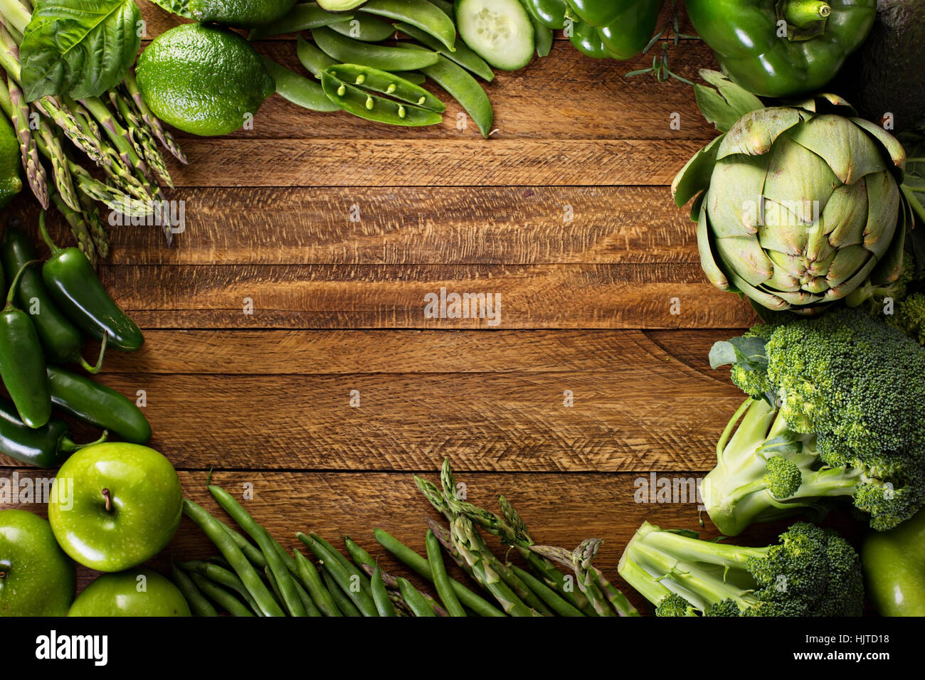 Varietà di verdure e frutta Foto Stock