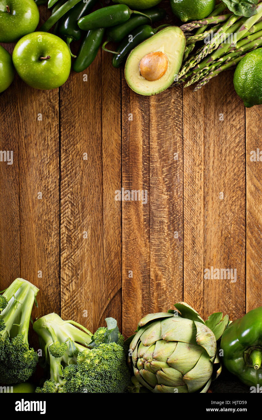 Varietà di verdure e frutta Foto Stock