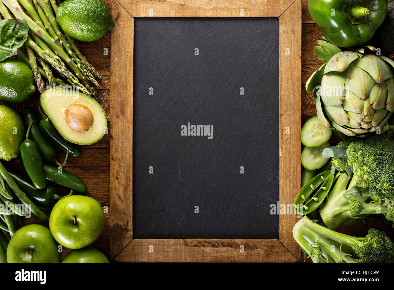 Varietà di verdure e frutta Foto Stock