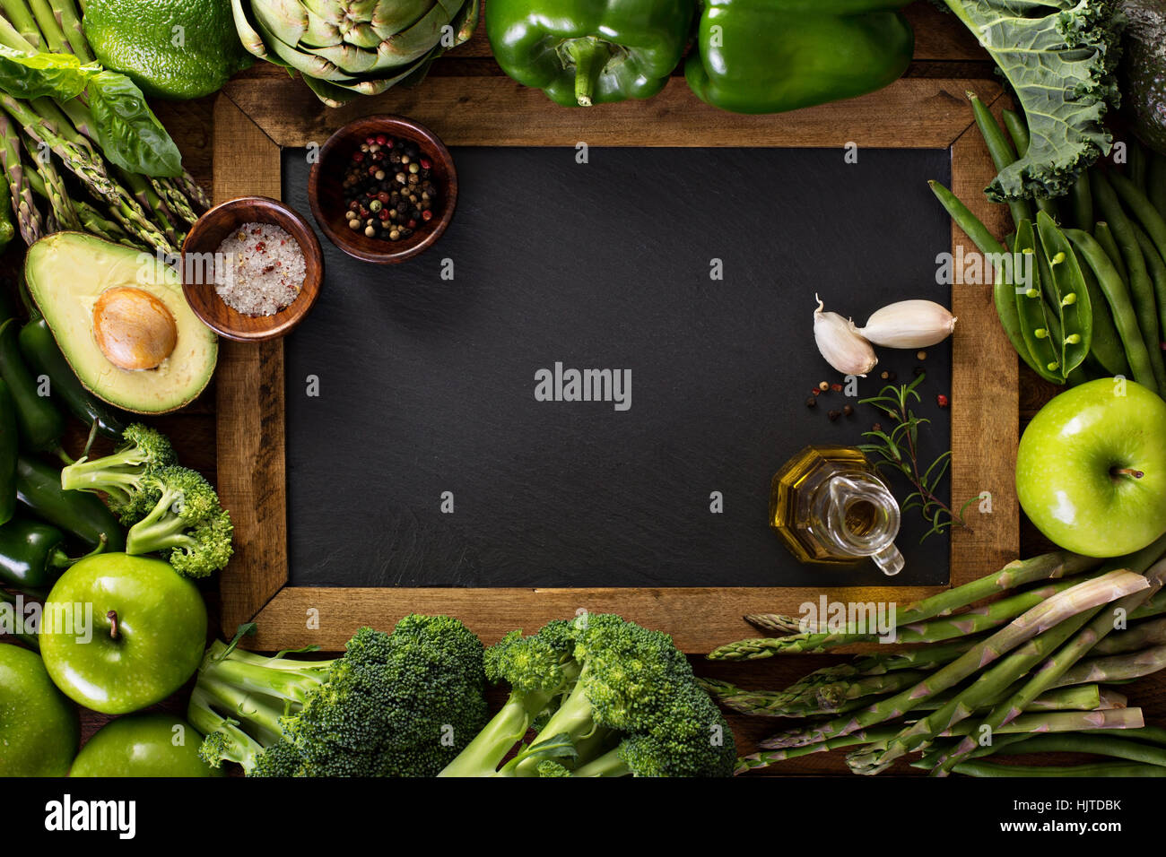 Varietà di verdure e frutta Foto Stock