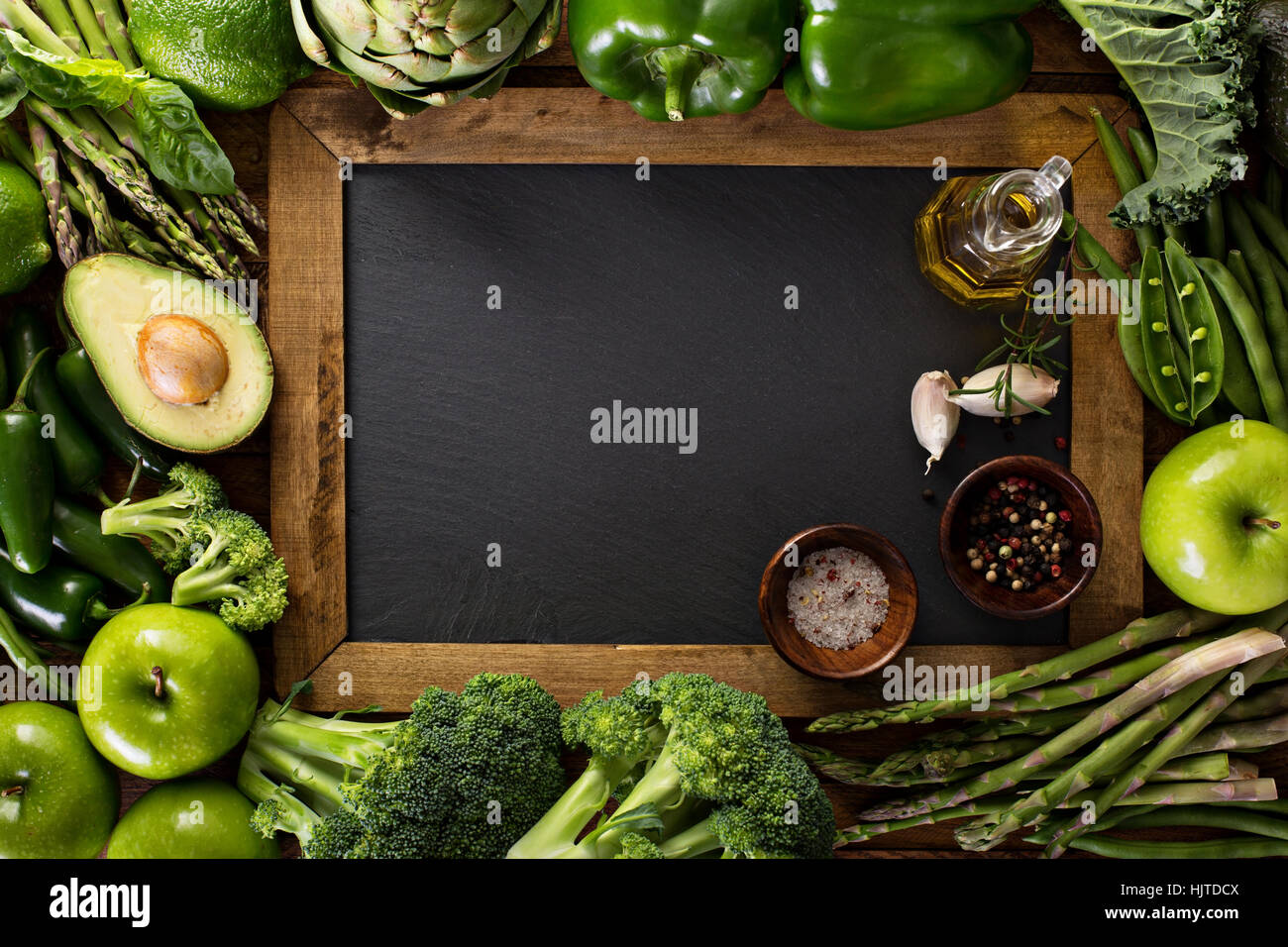 Varietà di verdure e frutta Foto Stock