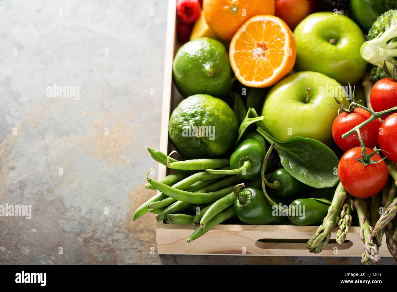 Colorato fresco di frutta e verdura Foto Stock