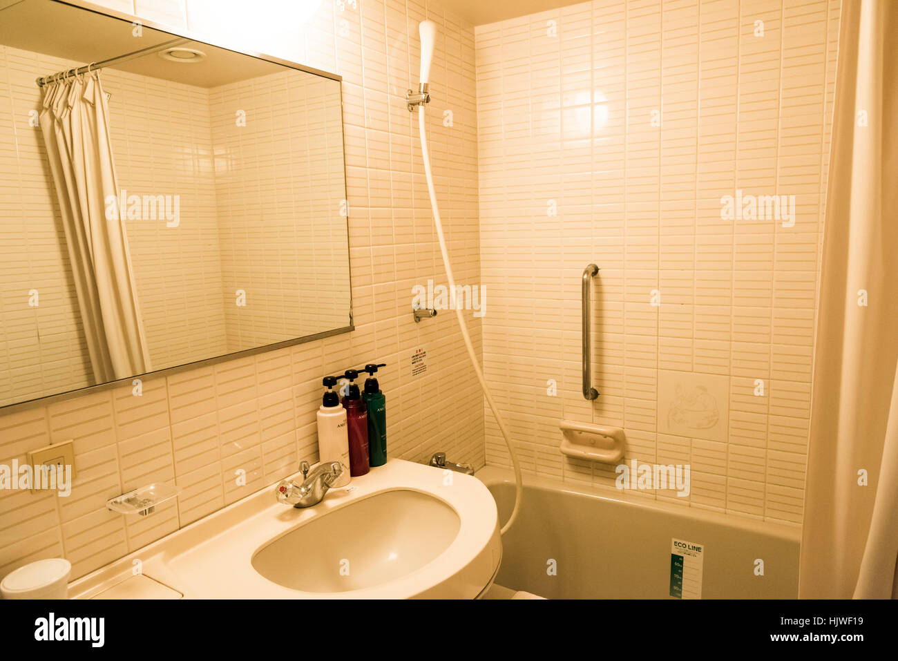 Interno del Business Hotel, Tsuruoka City, prefettura di Yamagata, Giappone Foto Stock