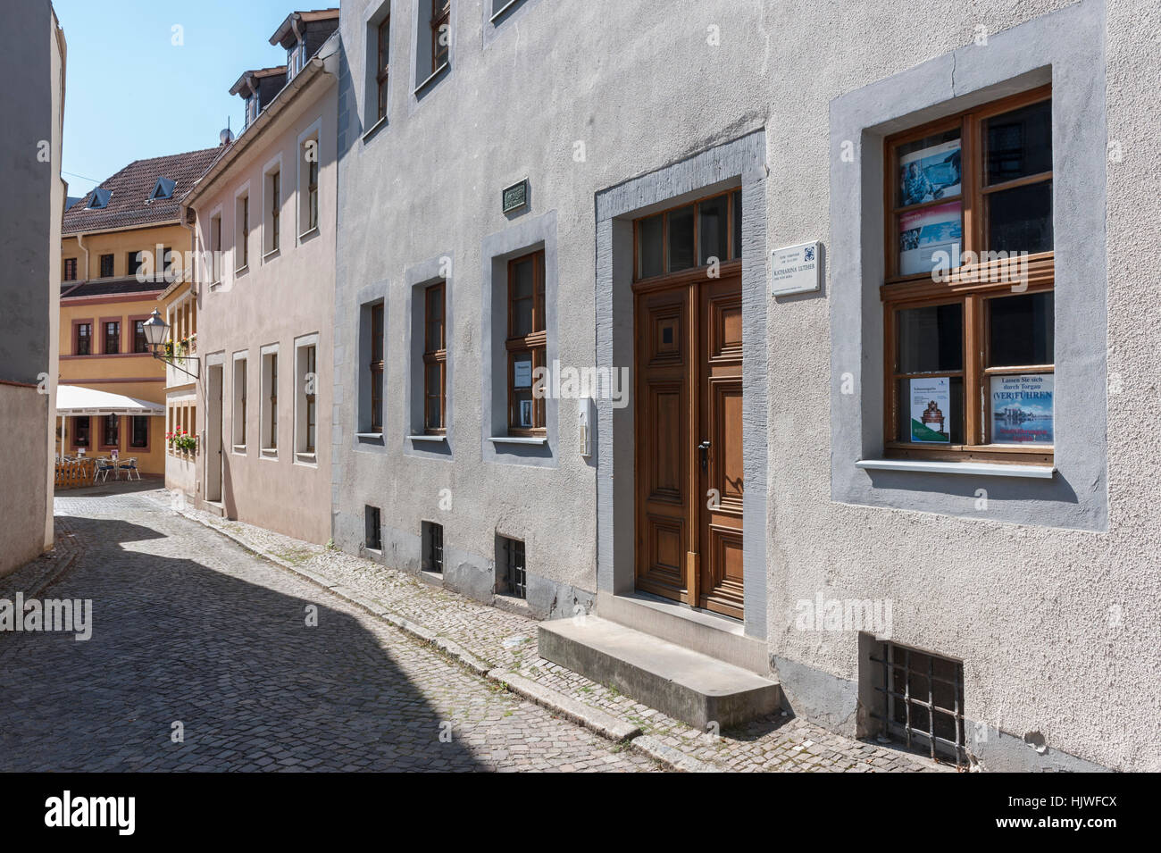 Ultima residenza di Katharina von Bora, Martin Lutero la moglie, museo, Torgau, Bassa Sassonia, Germania Foto Stock