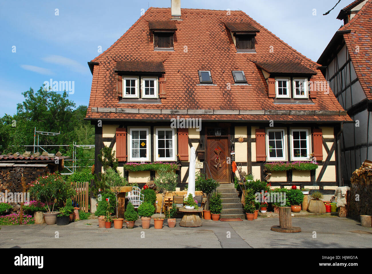 Casa residenziale sui terreni del monastero di Bebenhausen Tuebingen Baden Württemberg Germania Foto Stock