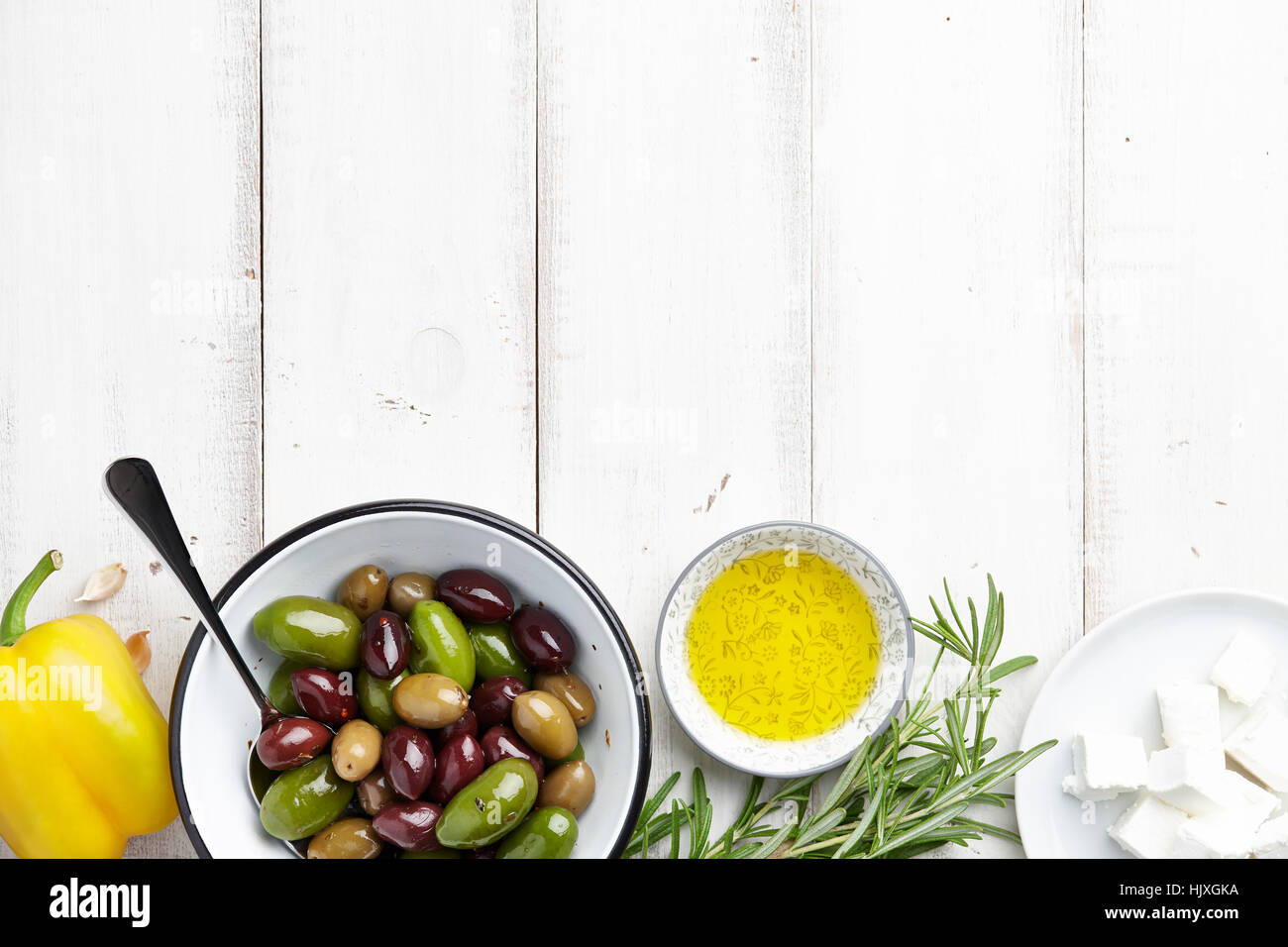 Cucina mediterranea ingredienti Foto Stock