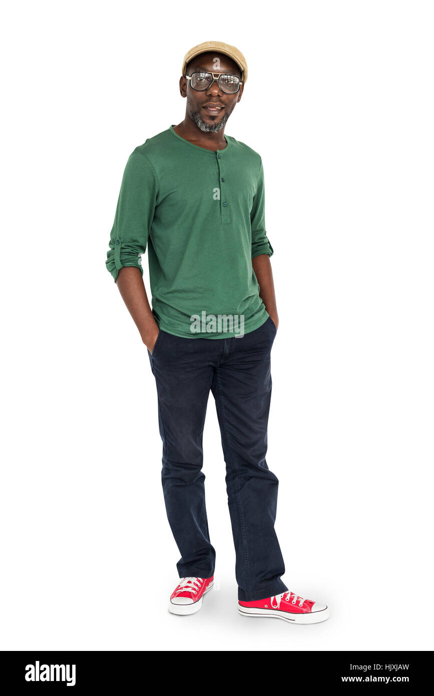 Persone uomo corpo pieno Studio concetto Shoot Foto Stock