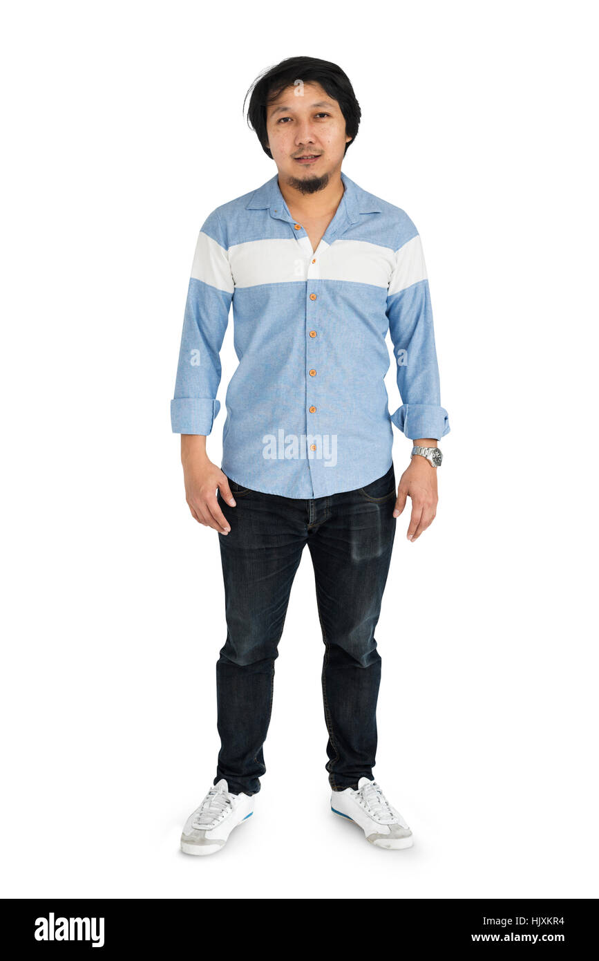 Persone uomo corpo pieno Studio concetto Shoot Foto Stock