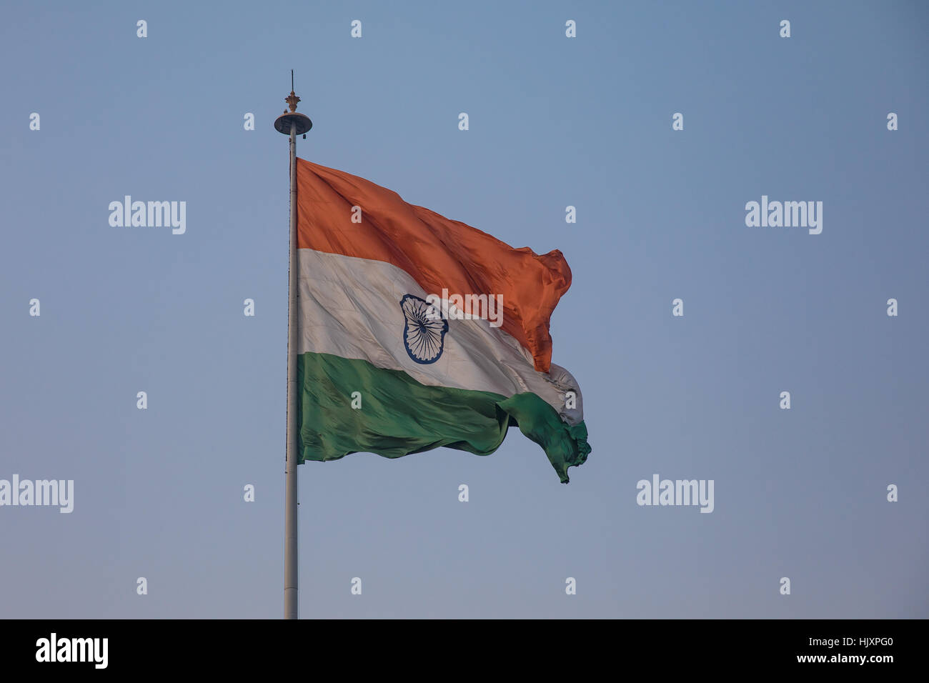 Bandiera indiana - Connaught Circus, New Delhi, India. Foto Stock