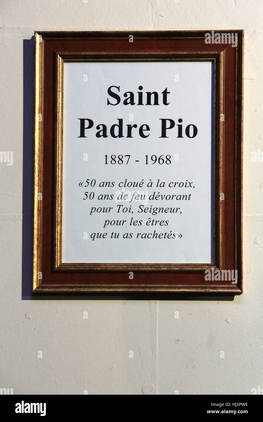 Saint-Padre Pio. 1887-1968. Foto Stock