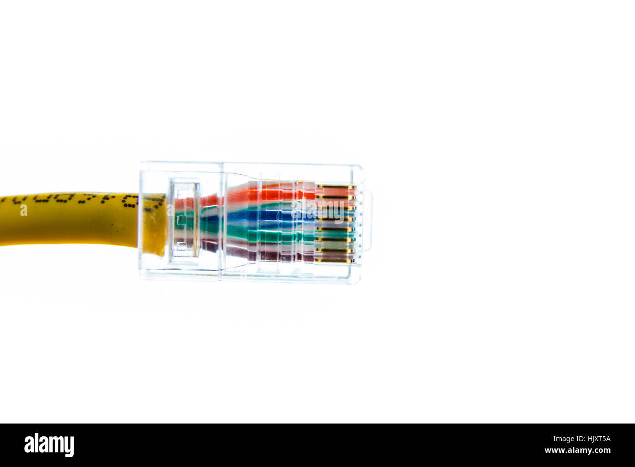 Ethernet categoria 5 Connettore di rete Foto Stock