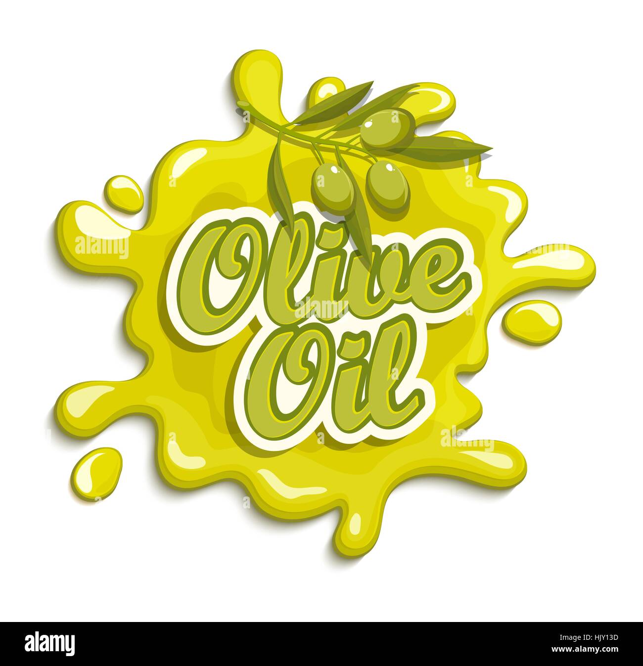 Olio di oliva etichetta, badge o guarnizione di tenuta sullo sfondo bianco, illustrazione vettoriale. Illustrazione Vettoriale