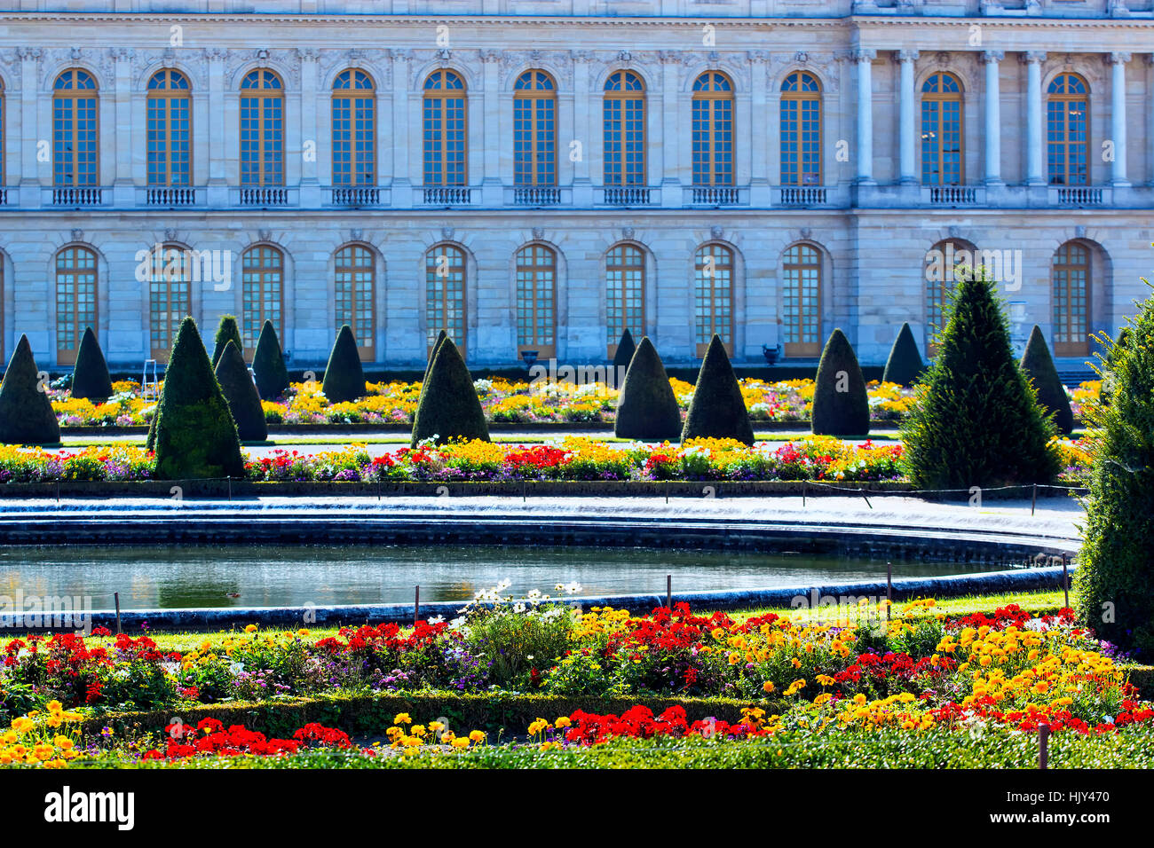 Parterre del castello di Versailles Foto Stock
