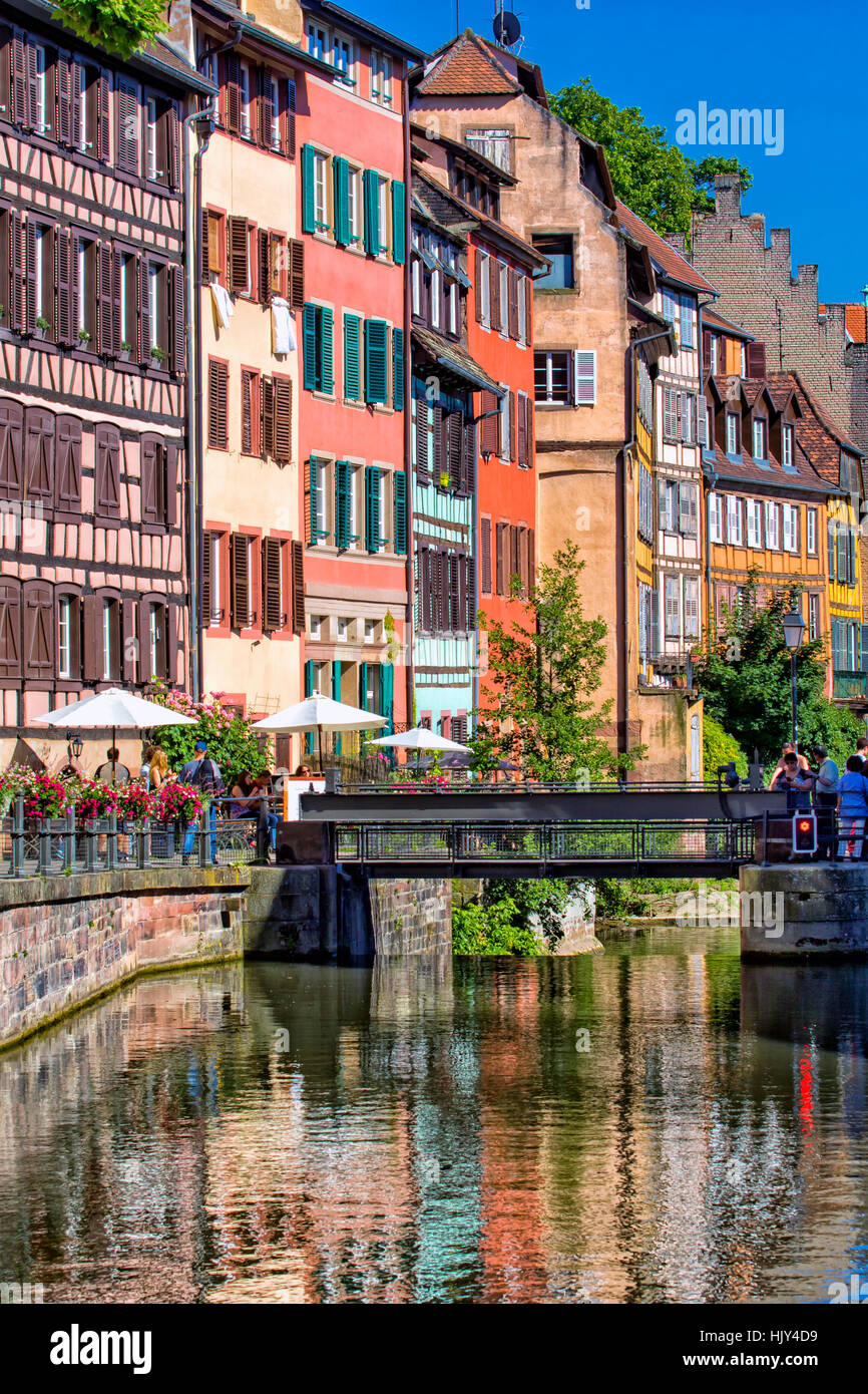Quartiere Petite France di Strasburgo Foto Stock
