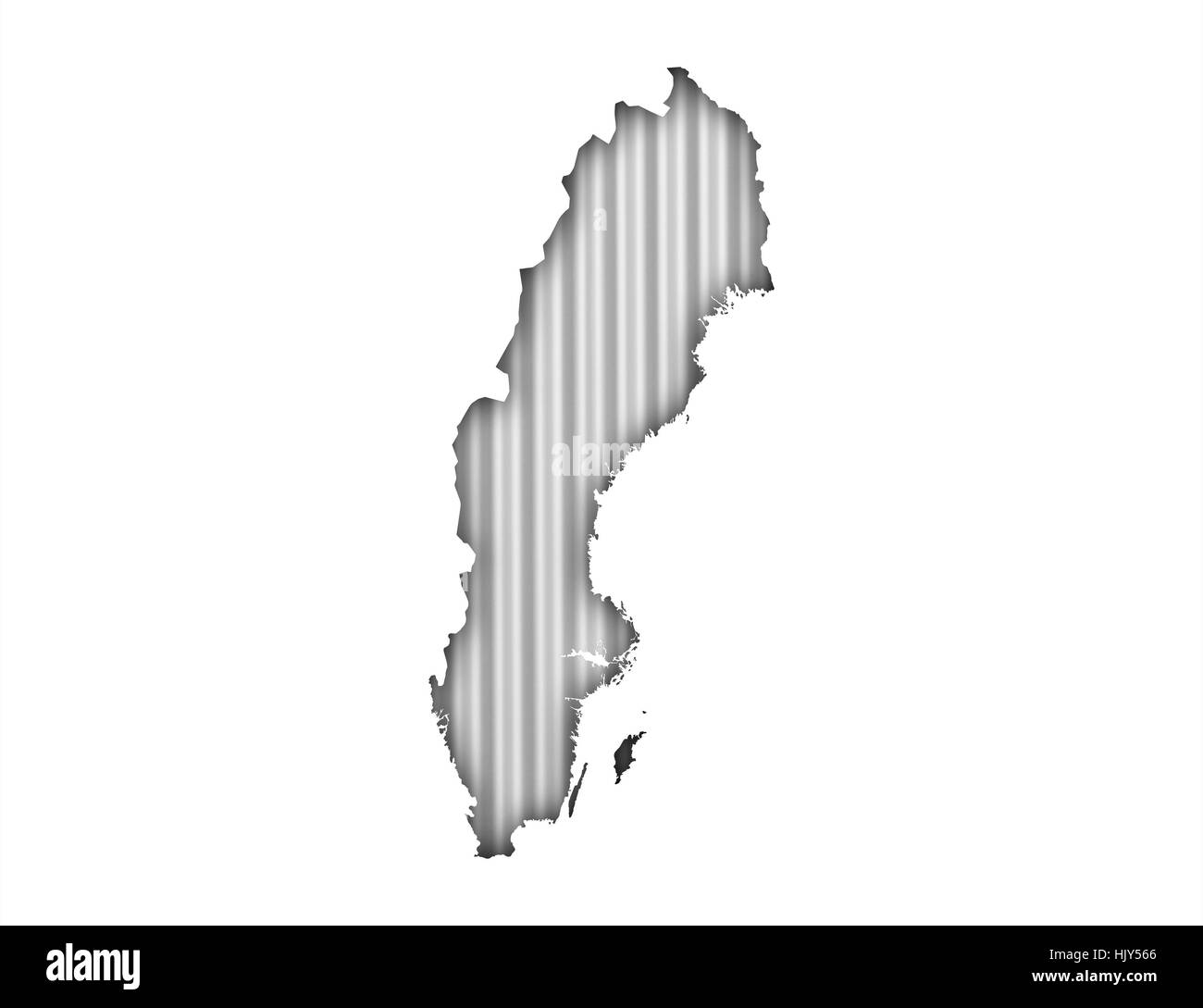 Mappa della Svezia Foto Stock